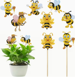 Diamond Painting Deko Stiel, Bienen